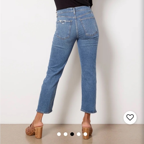 Agolde Kye Mid Rise Straight jeans ankle crop relaxed fit 24 - Picture 10 of 12
